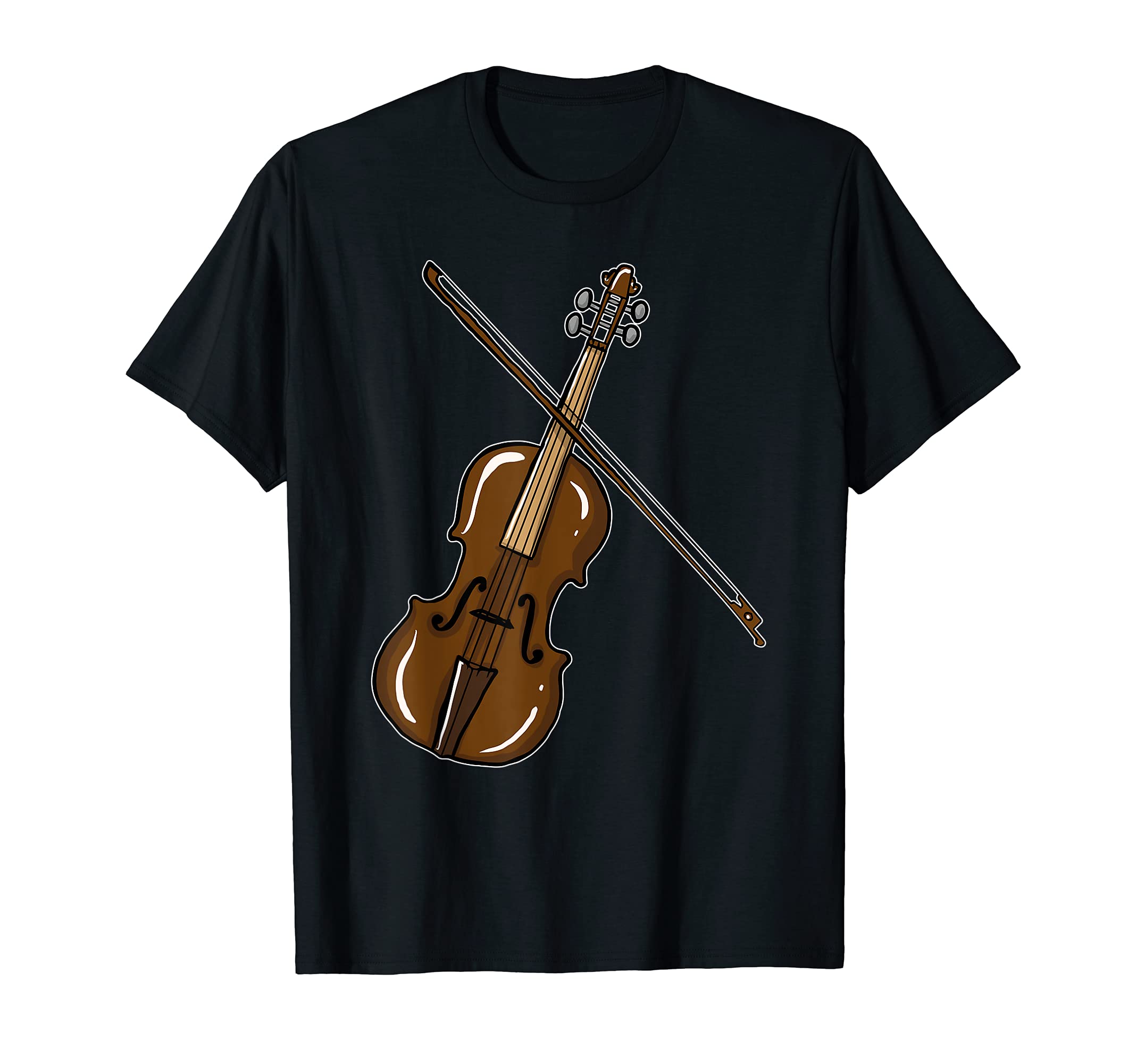 Violin Lover Illustration for Violin Player T-Shirt, Black