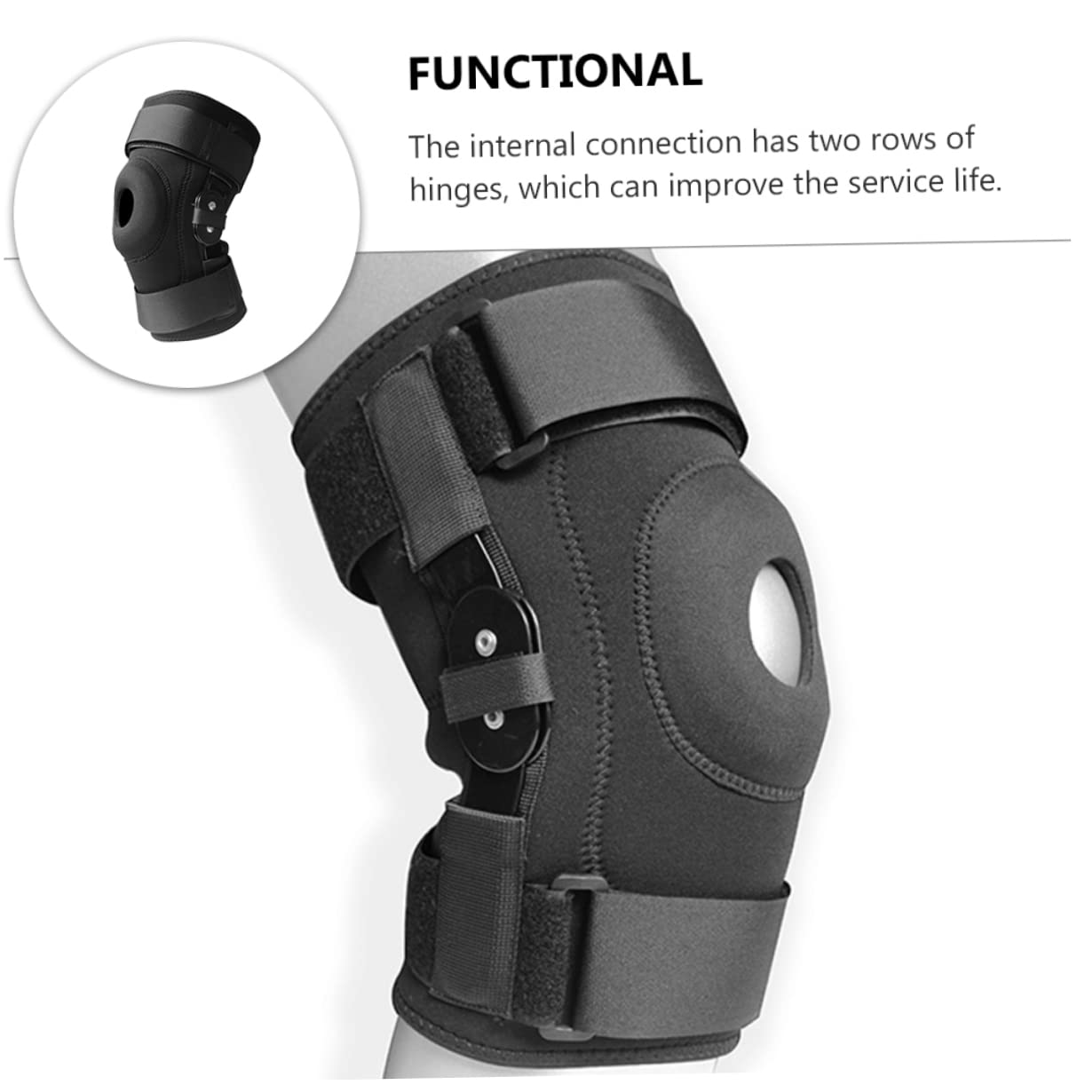 HAPINARY 1pc Breathable Knee Support Sleeve Elastic Wrap for Running Basketball Cycling for Strains and Sprains Padding Black