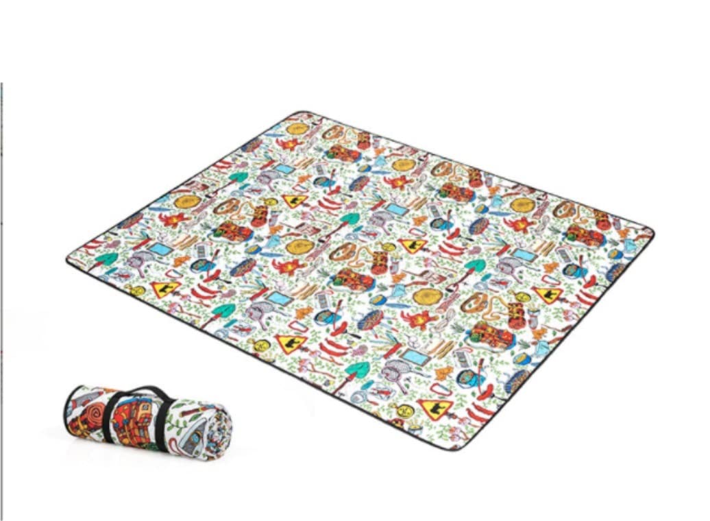 CVdrtyED Picnic Blanket Outdoor Thicken Waterproof Beach Blanket Portable Picnic Mat Suitable For Travel, Party Outdoor Mat(C)