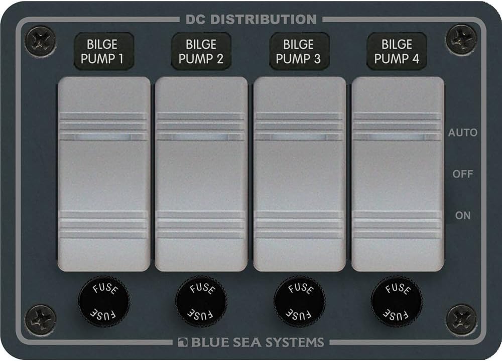 Blue Sea 8666 Contura 4 Bilge Pump Control Panel