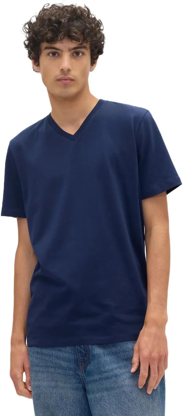 Gap Men's Everyday Soft Logo V-Neck T-Shirt