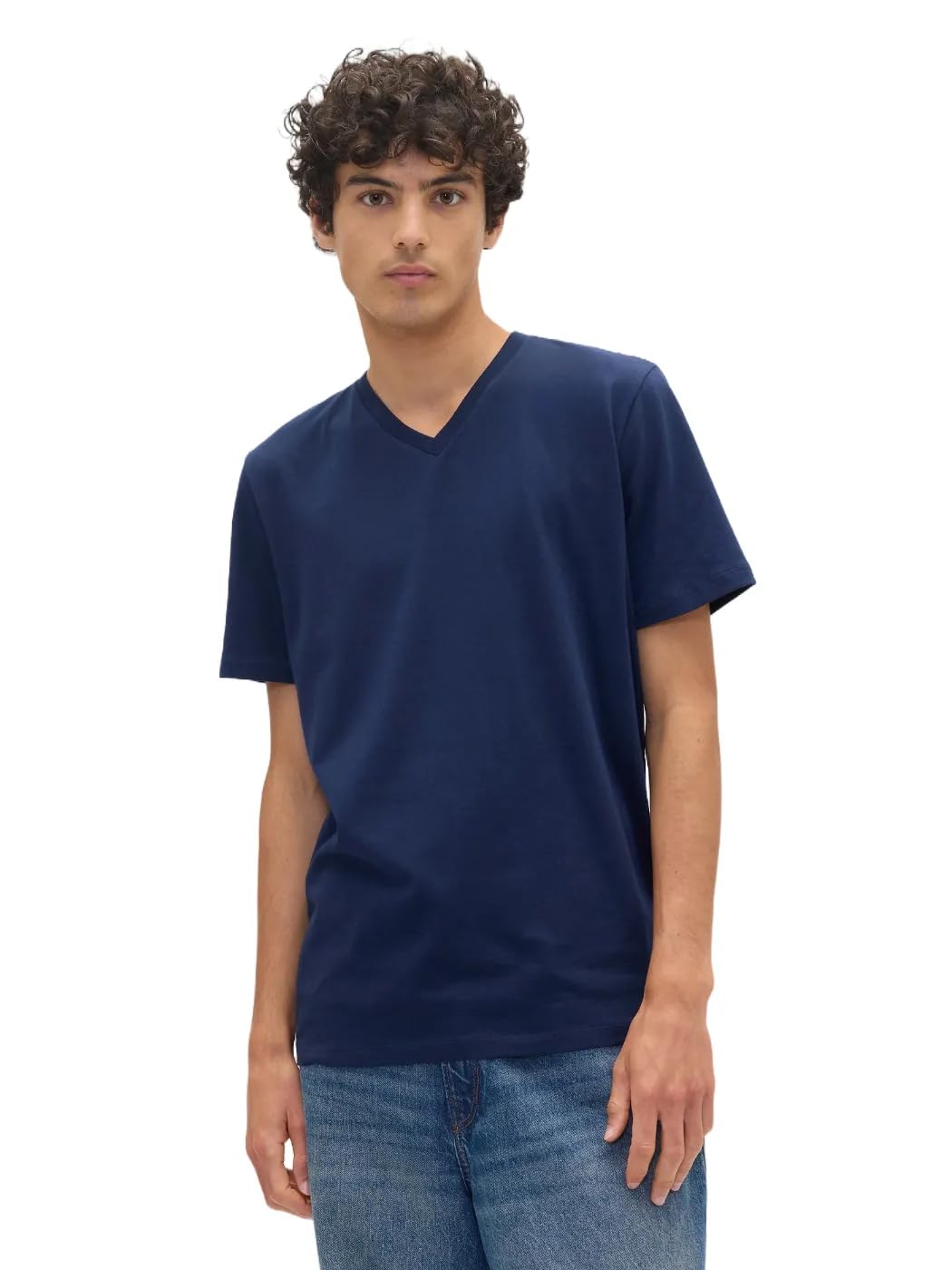 

                                                    GAP Mens Everyday Soft Logo V-Neck T-Shirt Tapestr