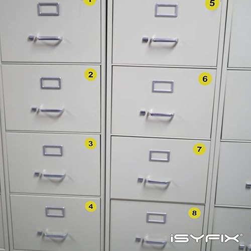 Miniatura 97 de iSYFIX Calcomanías amarillas de números consecutivos – 1 a 100, 2 pulgadas, 1 juego – Vinilo autoadhesivo de alta calidad, ideal para inventario