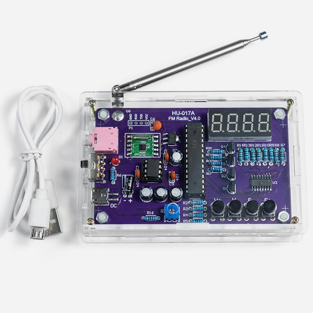 Kit de Radio FM para Soldadura DIY Circuito Electrónico y Carcasa, Proyecto de Ensamblaje para Principiantes, Accesorios para Práctica de Soldadura y Aprendizaje Stem Educativo