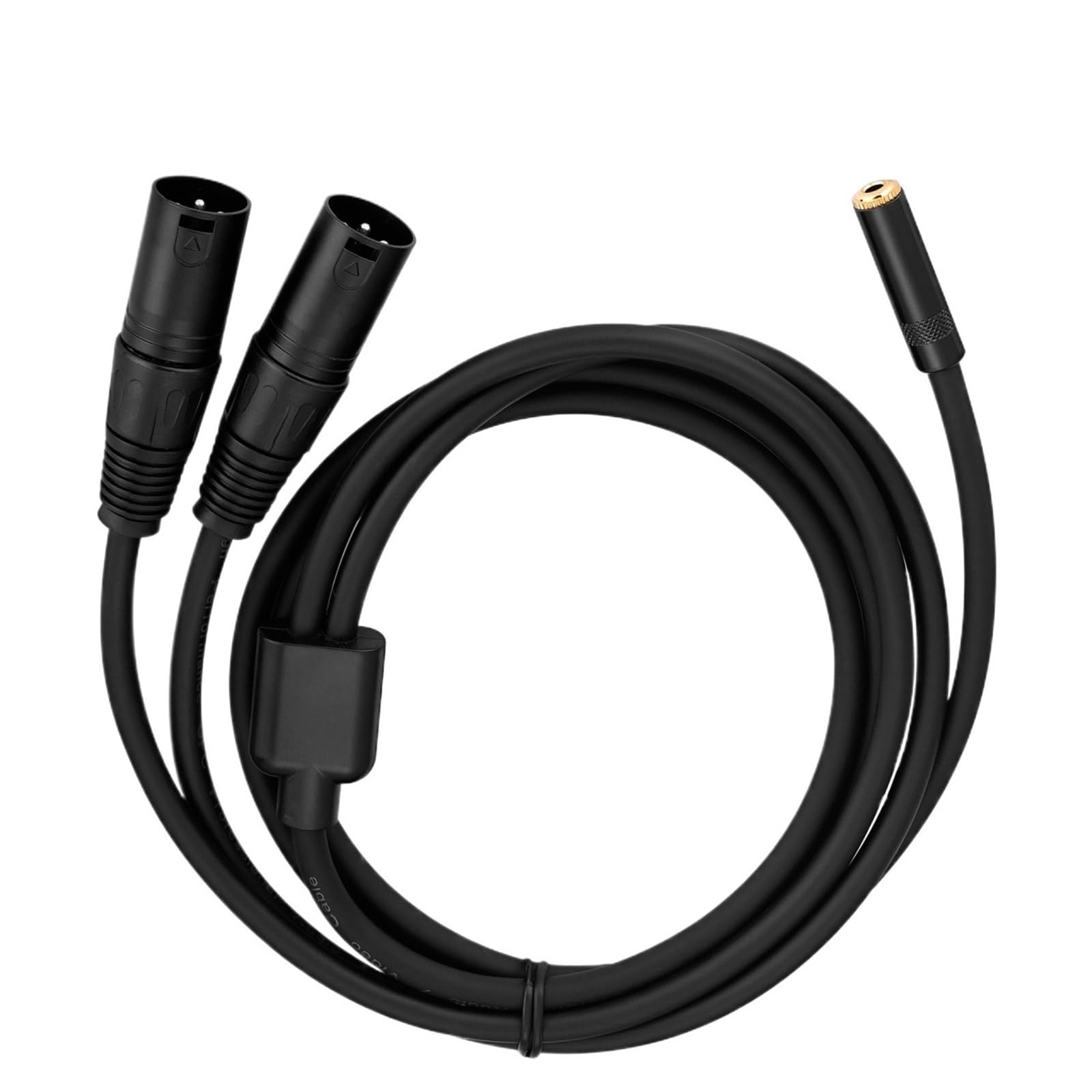 Aux 1,5 m 5 stóp 3,5 mm żeński podwójny XLR męski kabel audio Aux + ekranowany pleciony