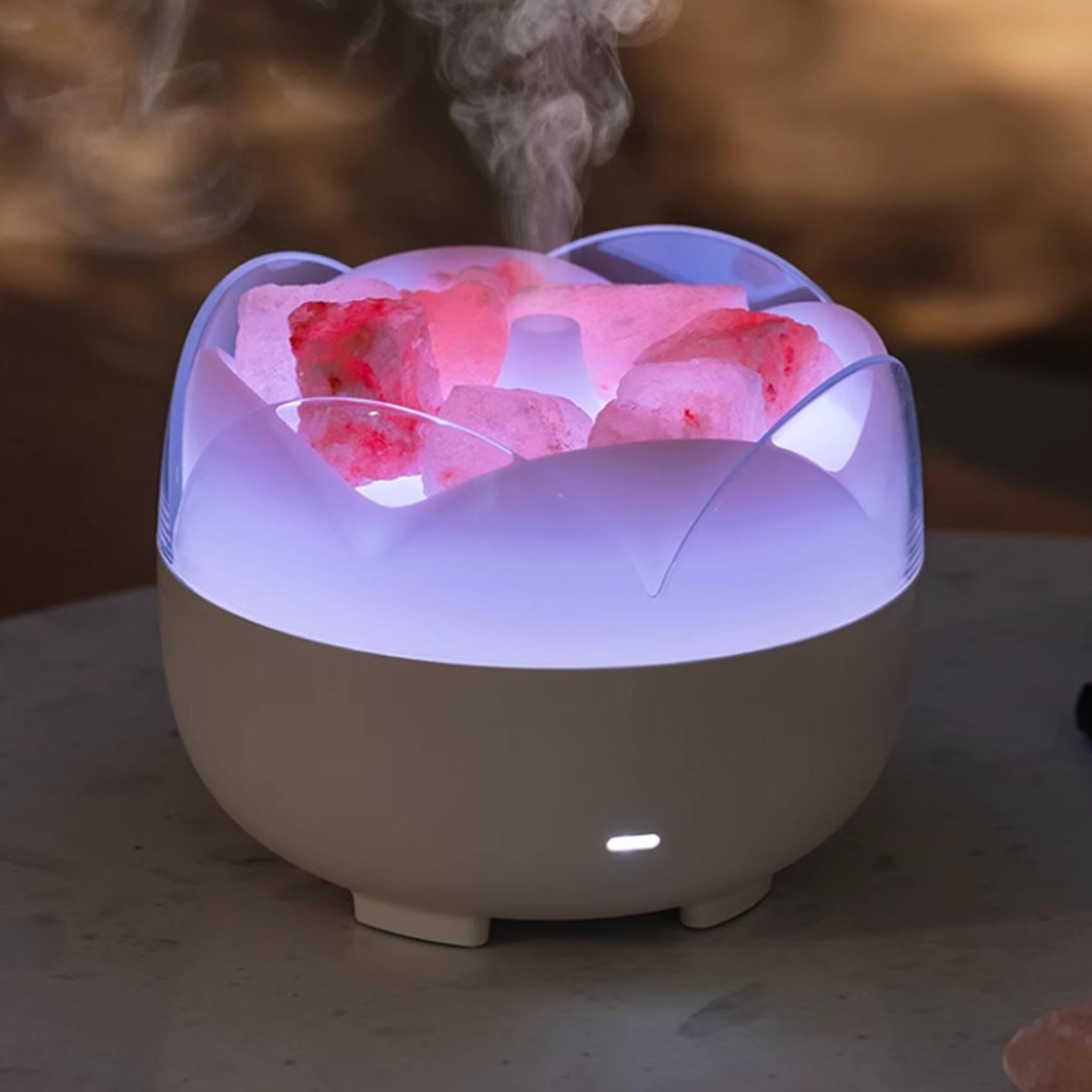 Diffusore per aromaterapia con sale e pietra, umidificatore d'aria, diffusore per aromaterapia silenzioso con protezione automatica spegnimento per casa, ufficio, camera da letto e palestra. (Oli
