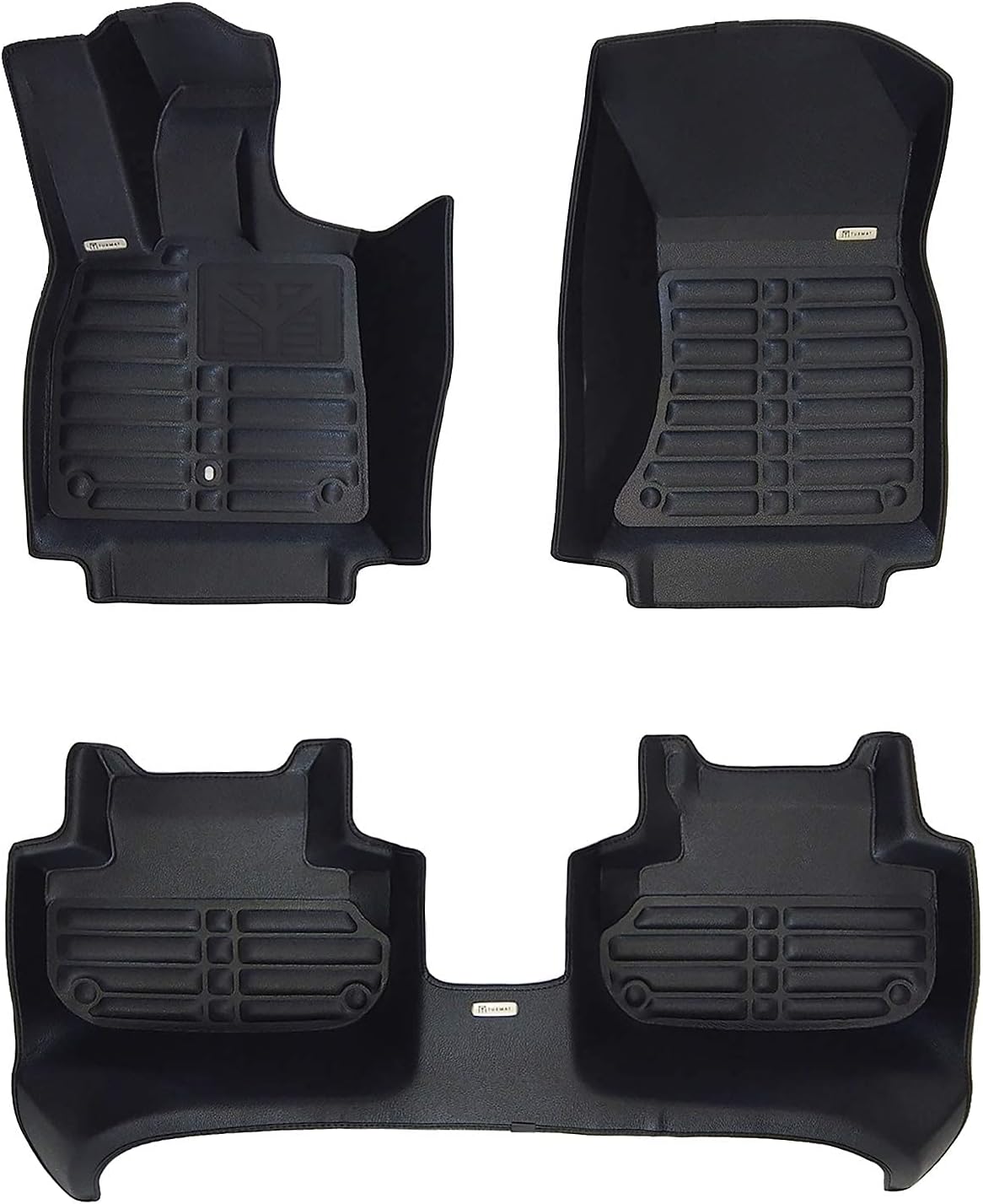 TuxMat Custom Car Floor Mats for Audi Q5 2018-2022 Models - Laser Measured, Largest Coverage, Waterproof, All Weather. The Best Audi Q5 Accessory. (Full Set - Black)