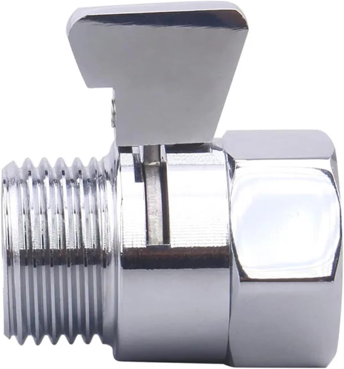 Shower Hose Shut Off Valve, Shut Off Valve Shower Pressure Regulator Head Solid Brass Junction Water Flow Control(Black)