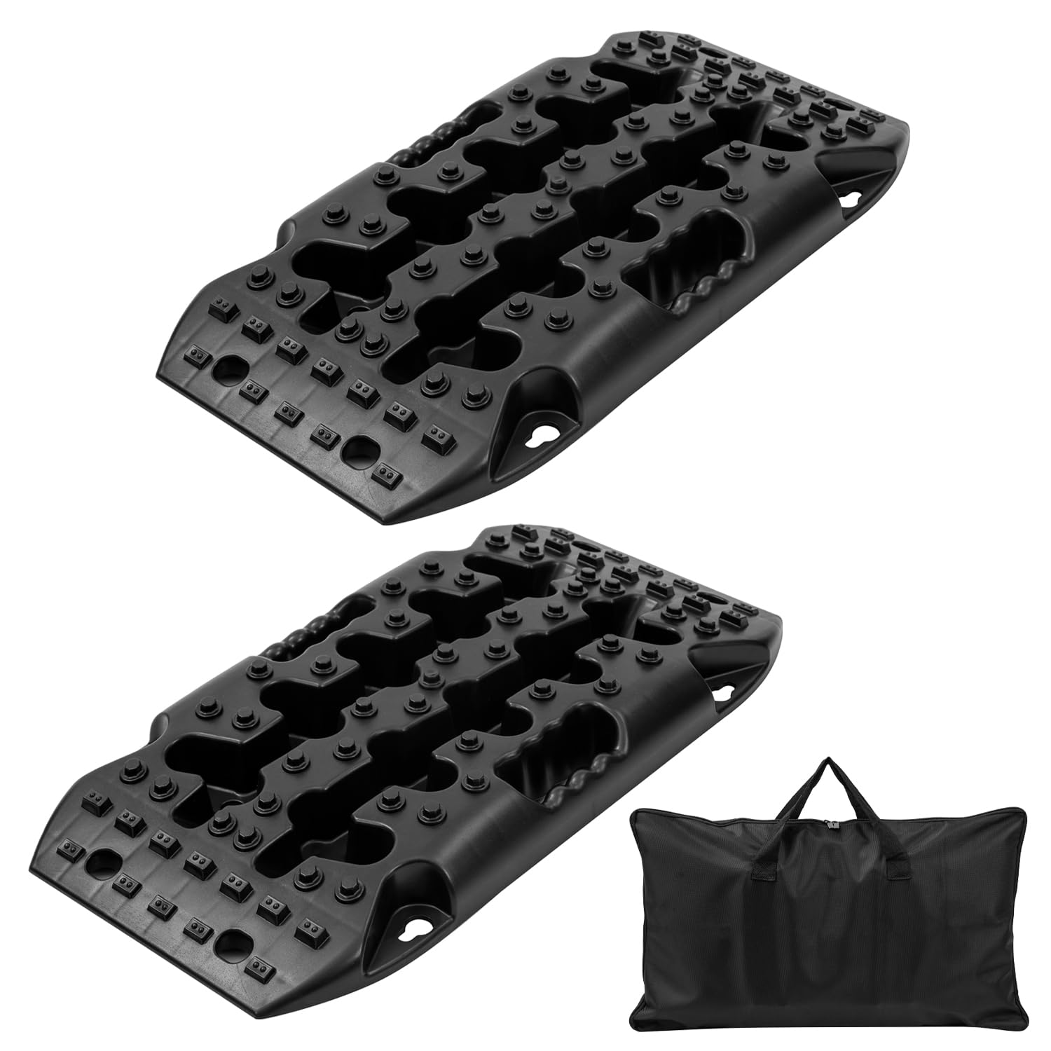 KATSU Tools 2 Piezas 10T Tablas de Tracción de Recuperación, Alfombrillas de Tracción para Llantas del Vehículo Todoterreno para Nieve, Hielo, Barro, Arena, 583 x 300 x 68mm