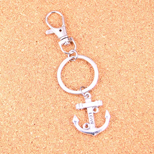 Preisvergleich Produktbild HUIQING Anker Schlüsselbund Silber Wirbel Auto Charms Schlüsselanhänger Schmuck Schmuck Geschenk