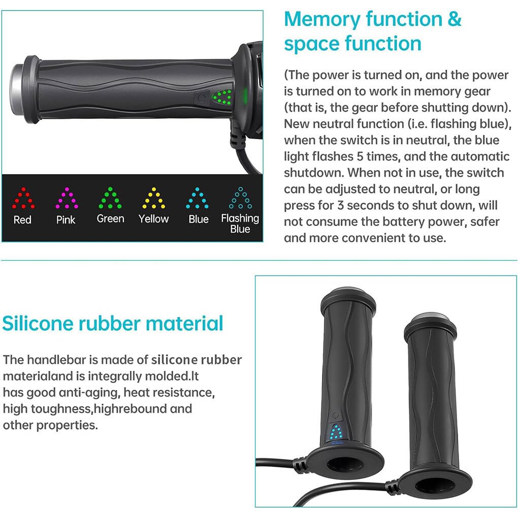 Manillar de puños calefactables para motocicleta, mango calefactor para motocicleta, ingeniería de precisión para mejorar la seguridad y la estética