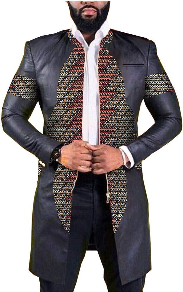 African Mens Dashiki Printed Leather Jacket Ankara Uganda Ubuy