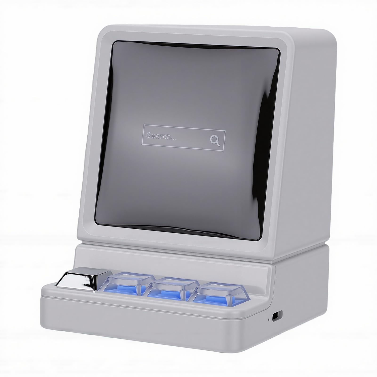 Altoparlante Bluetooth a Forma di Computer, connettività Bluetooth 5.3 Altoparlante da Tavolo retrò, Wireless Portatile con Supporto per Telefono per Scrivania 'auto Allenamenti Attività