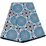 Xiaohuagua Tissu africain 3 Yards imprimé Tissu de cire africain Ankara pour robe de fête
