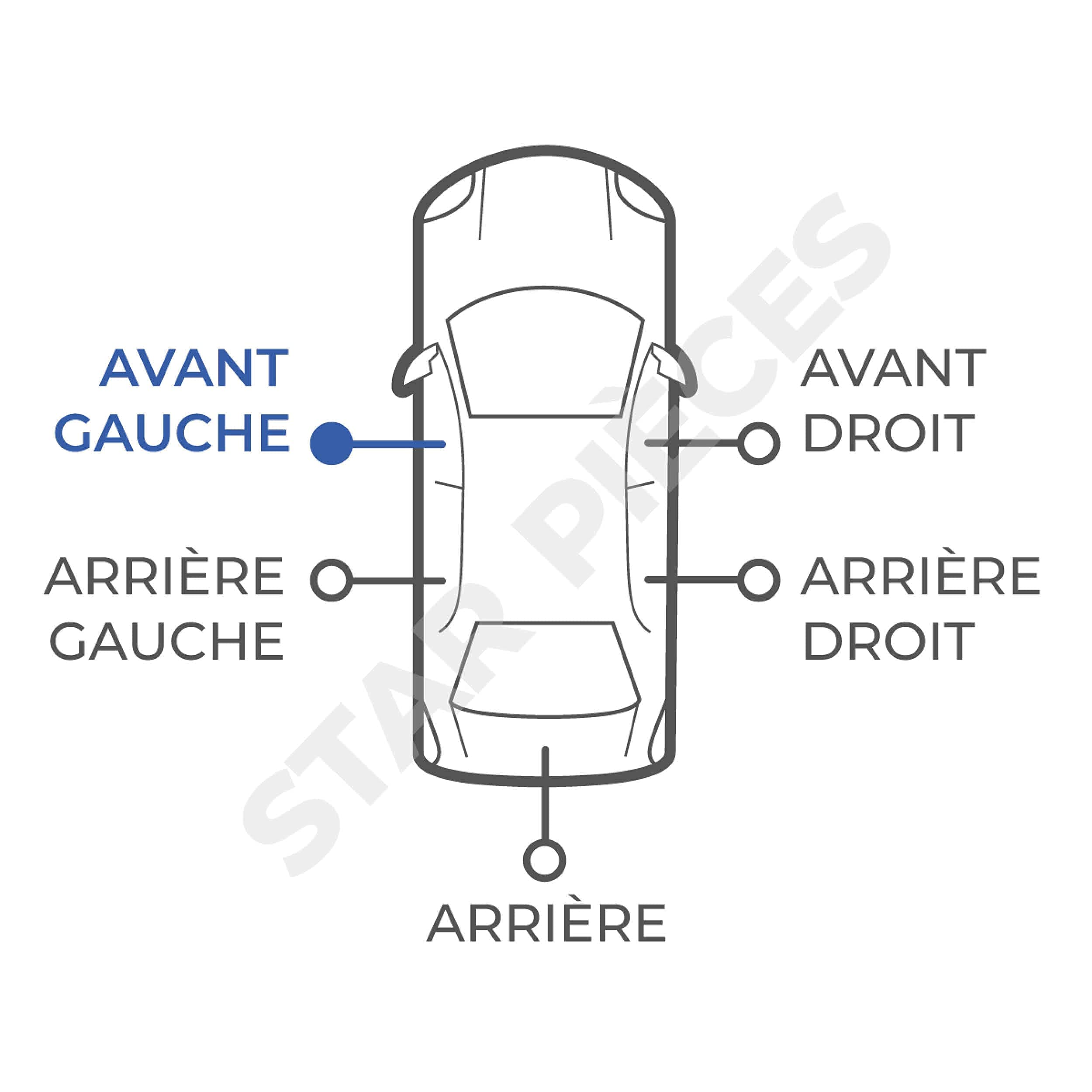 STARKIT PERFORMANCE Leve vitre compatible pour Fiat 500 (à partir de 2007) AVANT GAUCHE (conducteur) 51889364, 51876269, 51824040, 51785841
