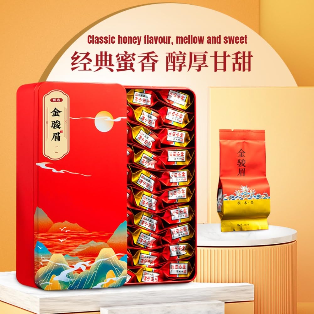 Té Negro Jinjunmei Clásico Aroma Intenso, Paquete Pequeño de Hojas Sueltas (125 * 2)