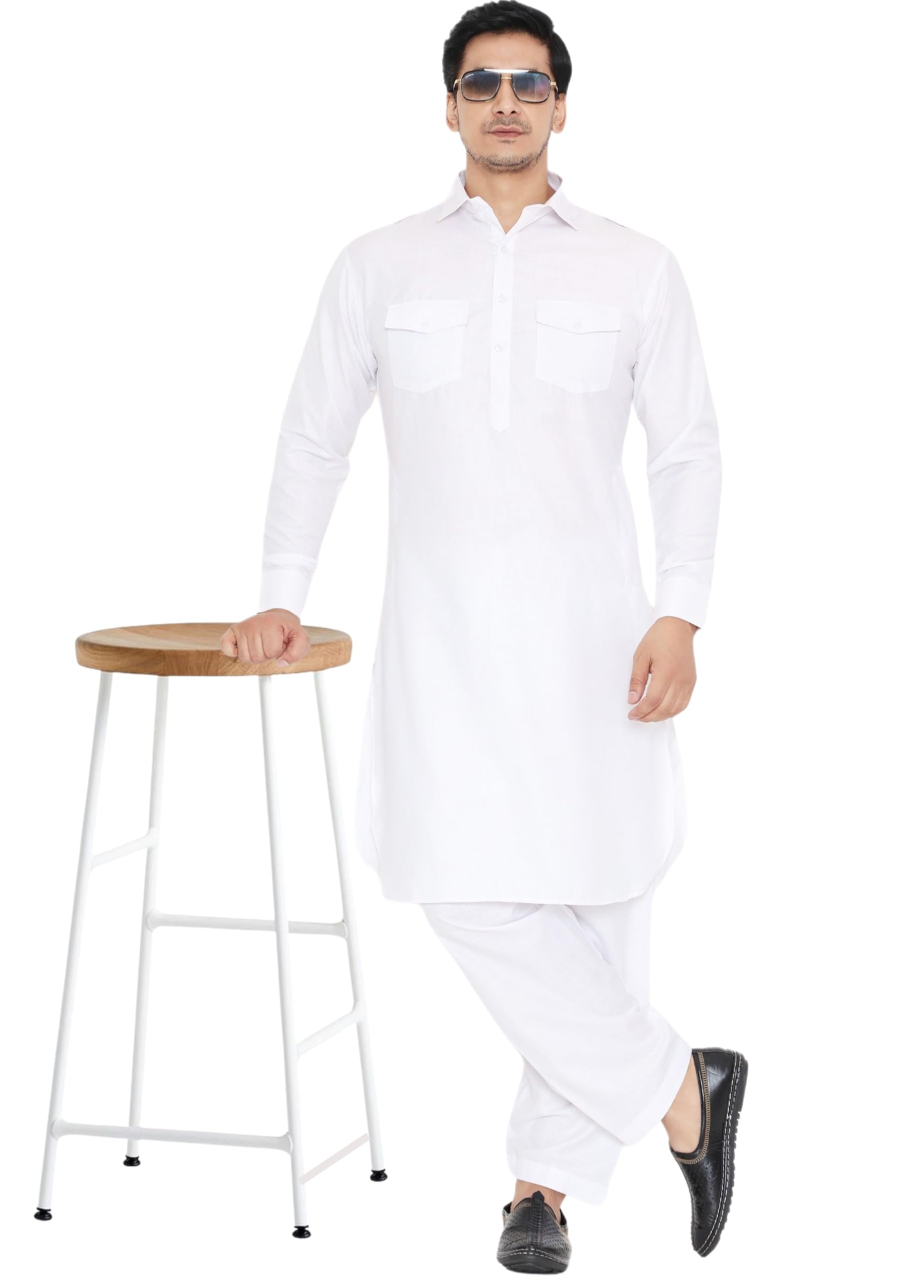 Full Pathani Suit for Mens/Cotton Blend Pathani kurta payjama set for mens