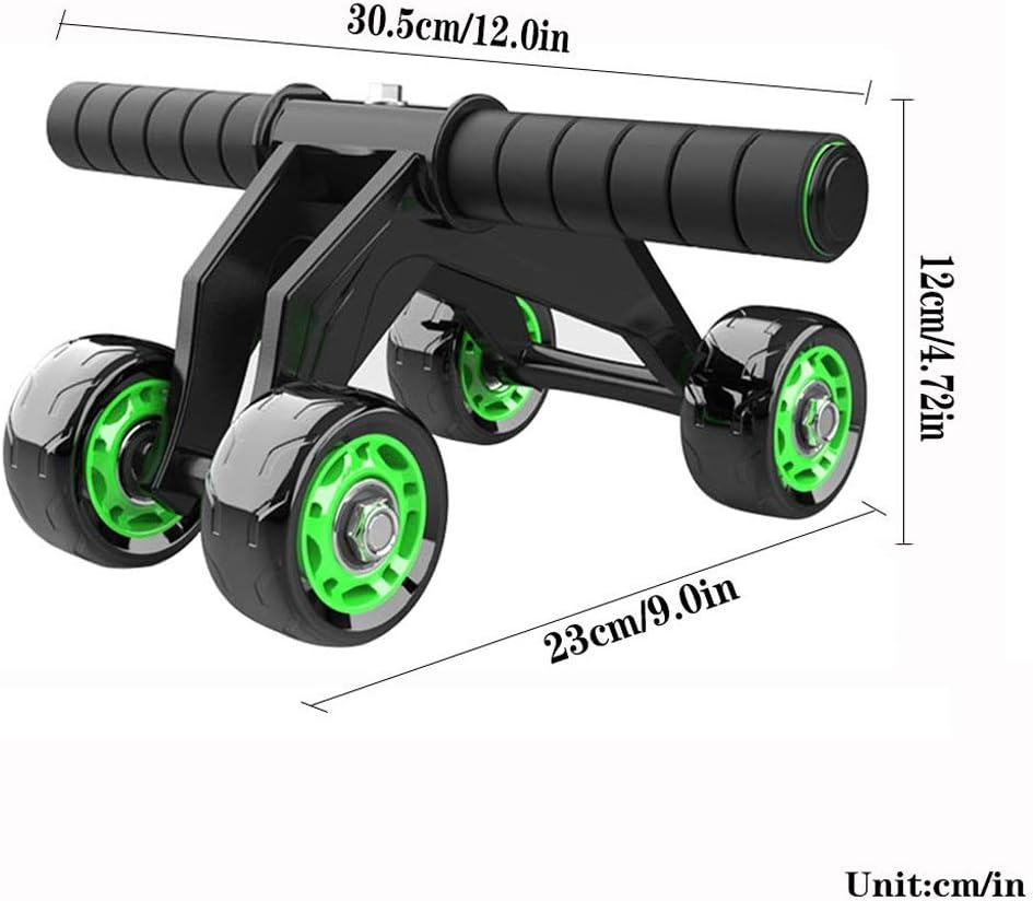 Bearing Four-wheeled Belly Wheel for Men And Women with Knee Pads and Resistance Band Sports Muscle Strength Training Sports