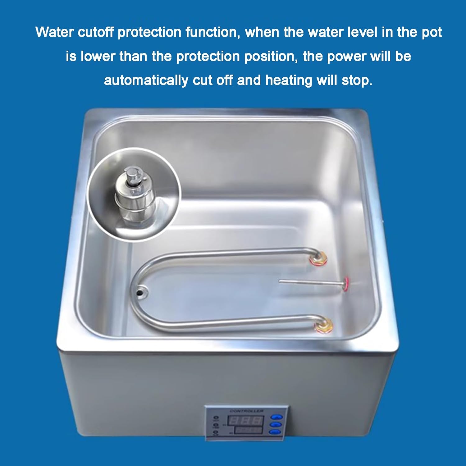 Lab Digital Water Bath, Thermostatic Heater Water Bath Devices, Stainless Steel Liner with Selectable Openings (A)