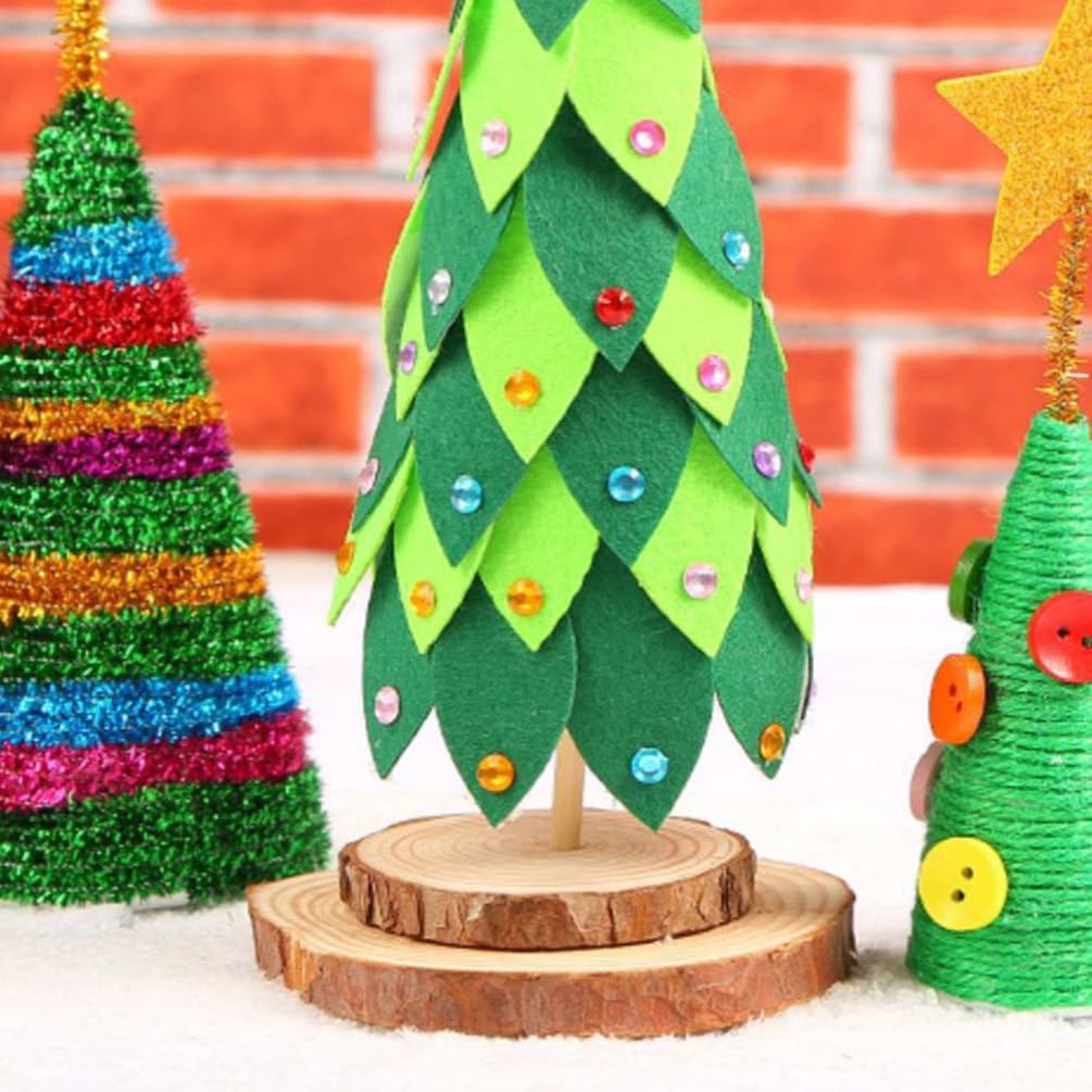 Luxshiny 5pcs Wooden Christmas Stand Diameter Base for Artificial Trees Stylish Xmas Holder Lifelike Aesthetic Stable Support for Holiday Decor