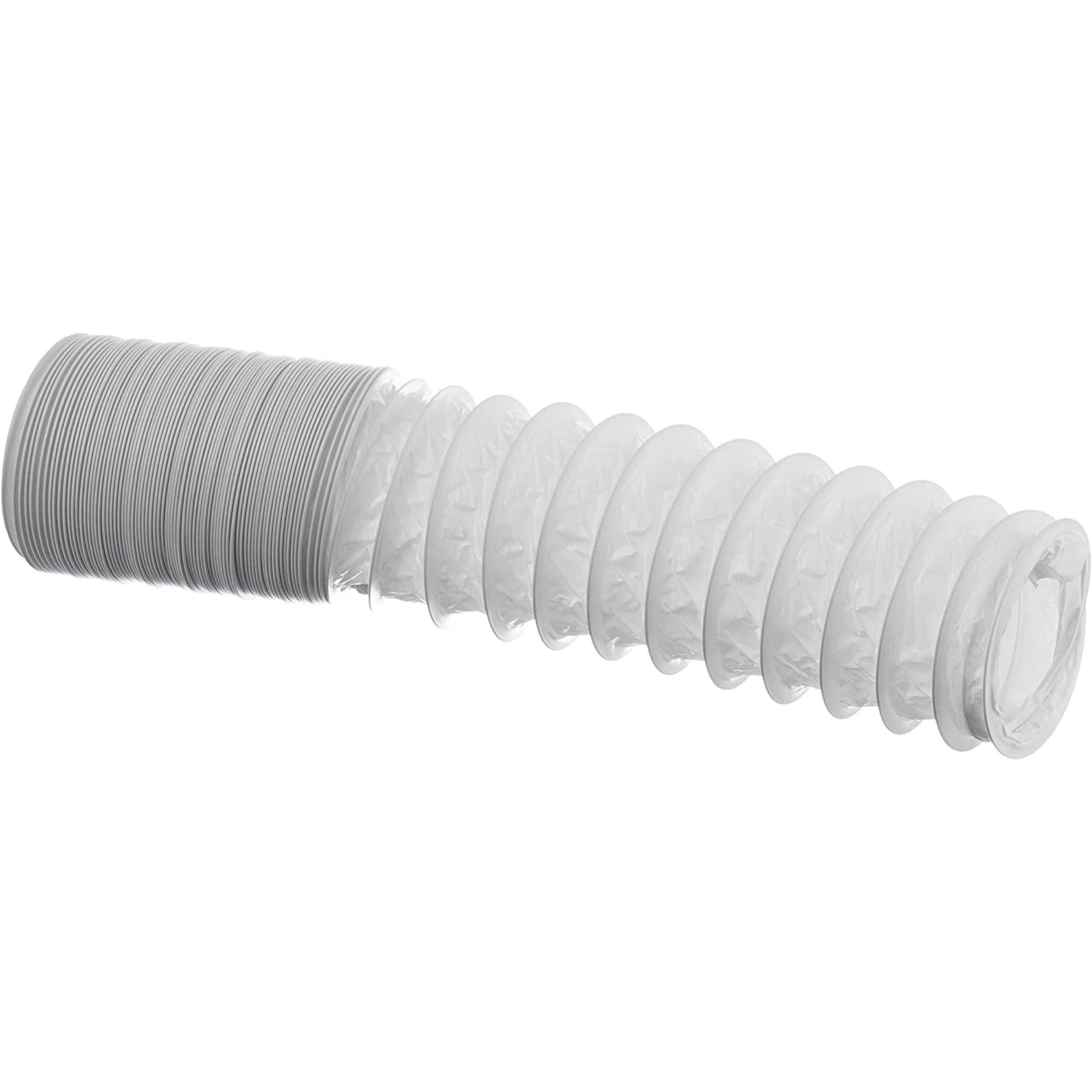 Ø 80mm / 3m Tuyau D'évacuation D'air en PVC Flexible - Tuyau de Ventilation pour Climatisation, Sèche-linge, Hotte, Blanc