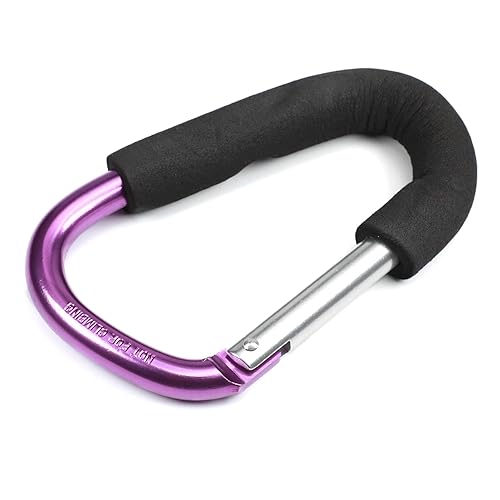 Yinpecly 1 clip de gancho de 5.51 pulgadas de longitud para cochecito de bebé, cochecito de bebé, carrito de bebé, clip de momia, color morado