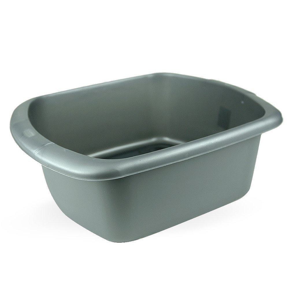 Rectangular Bowl, Plastic, Silver, Large