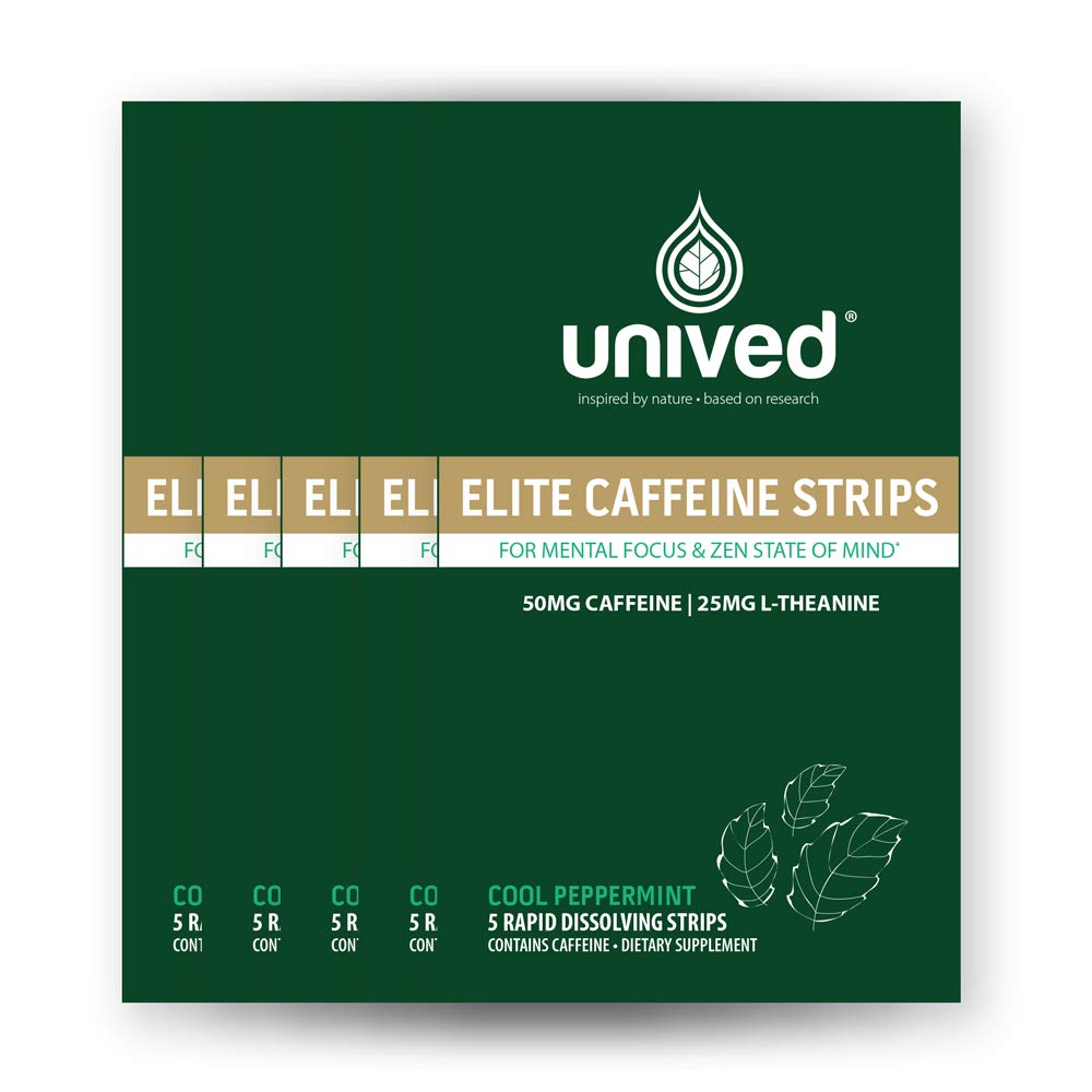 Buy Unived Elite Caffeine Strips Rapid Mouth Dissolving Strips 50mg