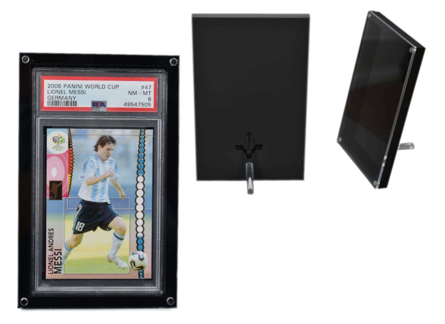 PSA & CGC Graded Card Display Frame & Stand - Wall Mountable, Clear Acrylic Case with Professional Look, Easy Assembly, for Sports & Trading Cards