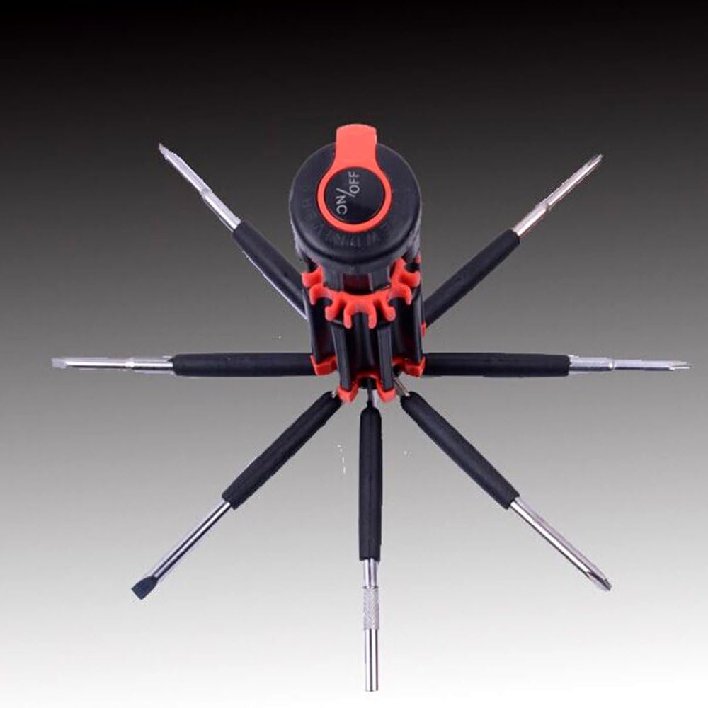 CSW 8 in 1 Multi-funtion Screwdriver with 6 LED Torch Repair Light up Multi-functional Integrated Flashlight Set