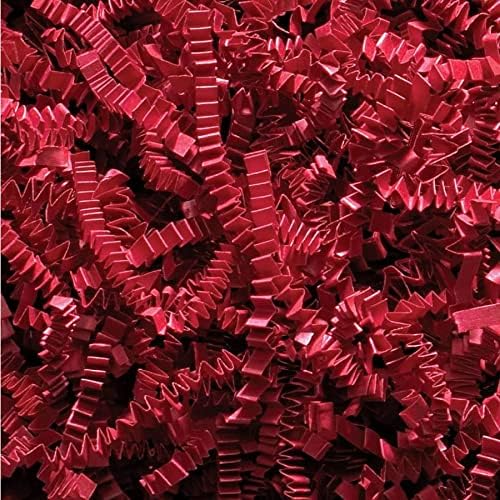 Box.it.pack.it Shredded Crinkle ZigZag Kraft Paper, Deep Red, 500g, 0.5 kg