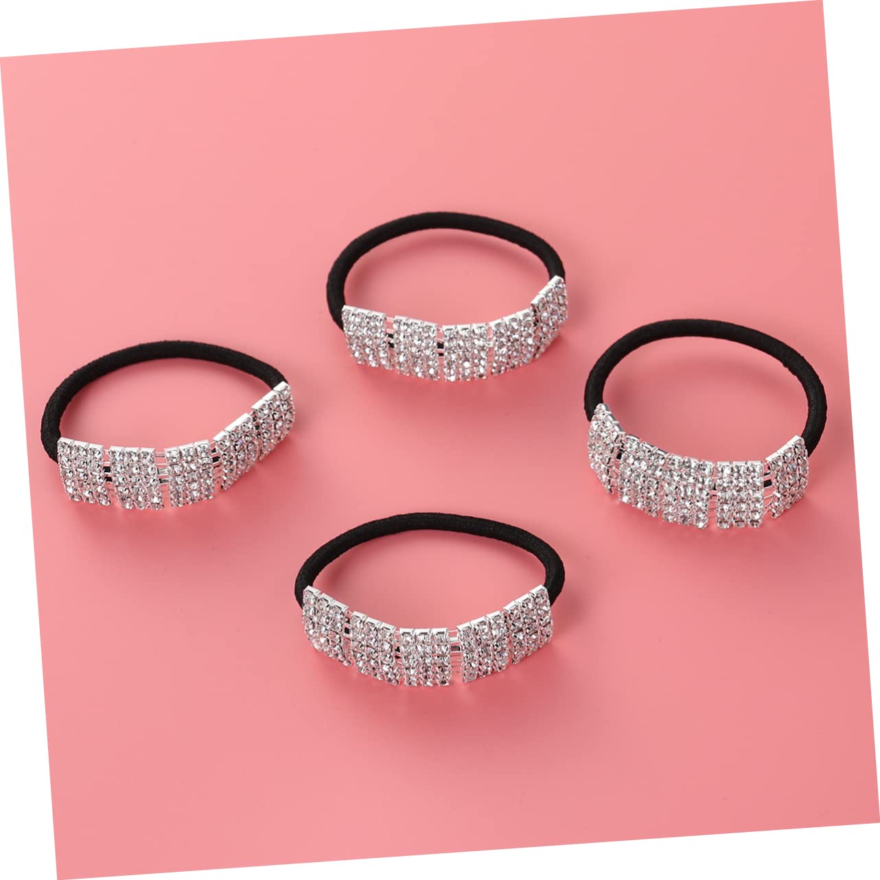 Housoutil 12stücke Strass Haargummis Für Frauen Elastische Creaseless Ponytail Mit Funkelnden Kristallen Haaraccessoires Für Mädchen Und Damen