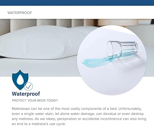 Miniatura 3 de Bargoose  Funda de colchón ajustable  Protector de cama de vinilo  Protege contra plagas y líquidos  Barrera de alérgenos y ácaros  Hipoalergénico