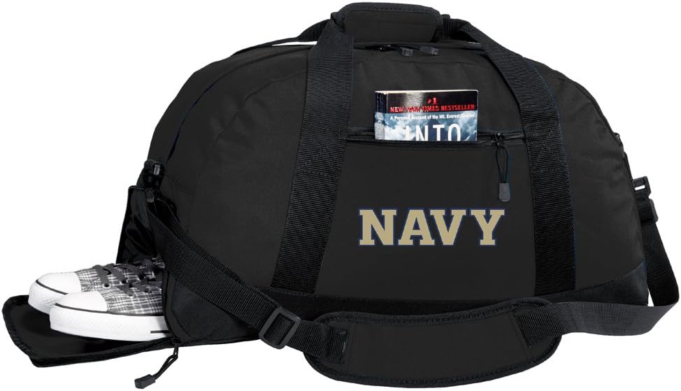 Naval Academy Duffel Bag - USNA Navy Gym Bags w/SHOE POCKET