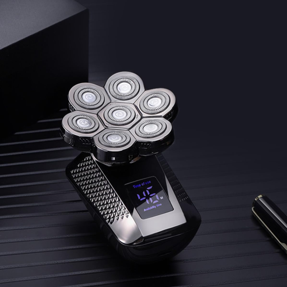 Rasoir Électrique pour Hommes à Sept Têtes, Rechargeable USB 8w