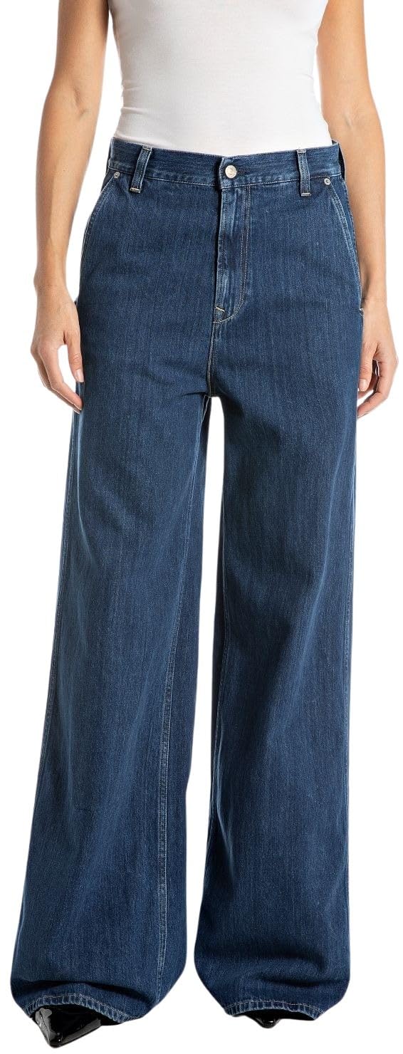 Replay Women's W8247 Jeans, 007 Dark Blue, 28W x 34L