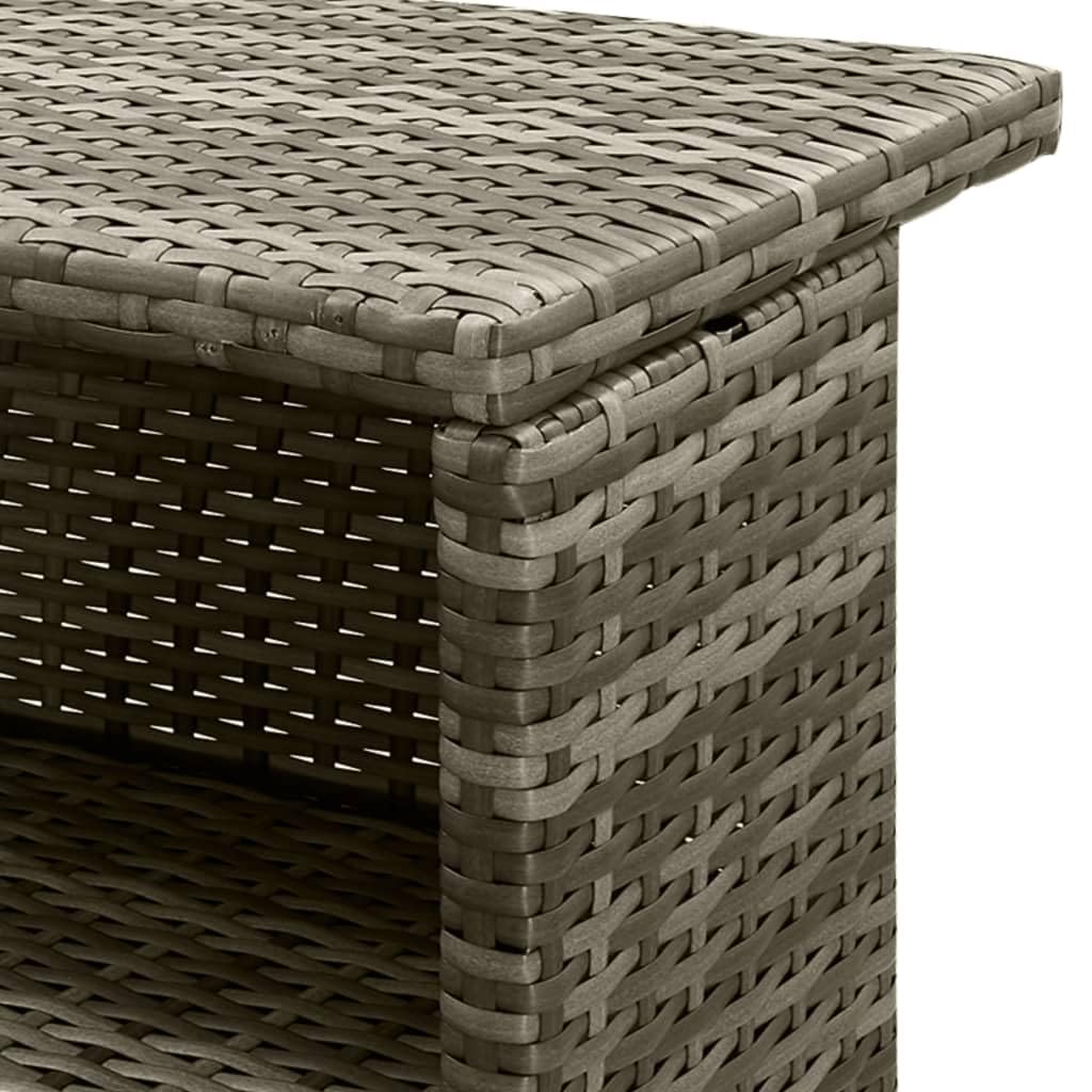 Set da bar da giardino da 5 pezzi, con cuscino, in rattan