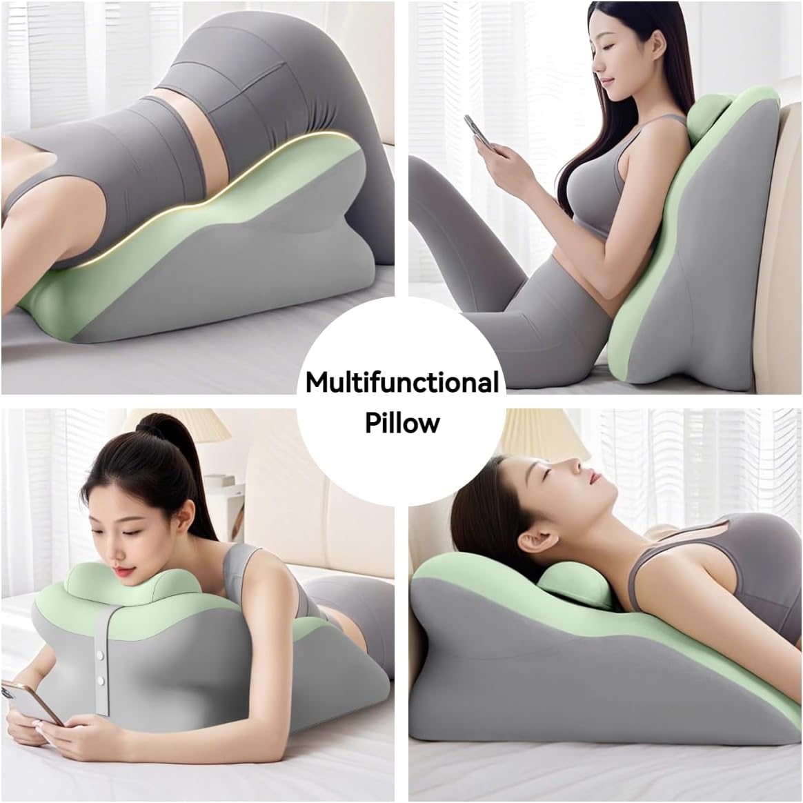 Couples Intimacy Pillow for Pregnancy – Low-Profile Memory Foam Support Cushion to Support Moms-to-Be & Enhance Comfort During Closeness | Ergonomic Design for Spine & Posture Relief (Green)