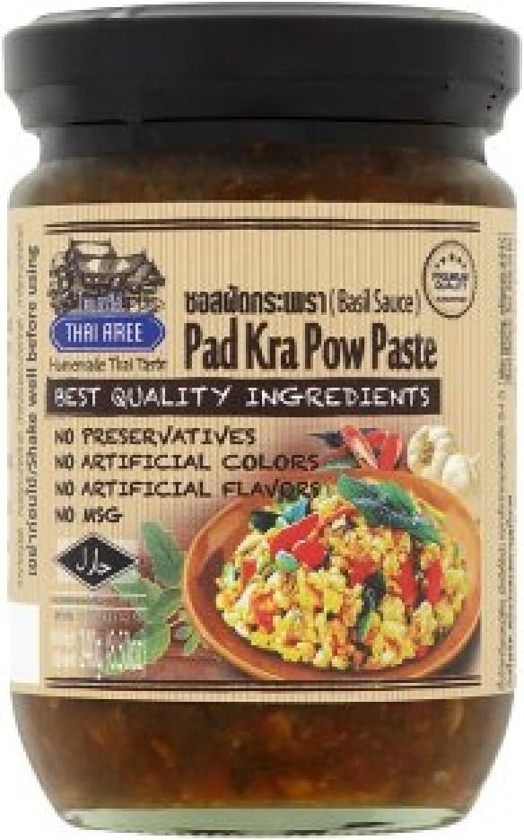Thai Aree Sauce/Paste 220g/240g/260g (Pad Kra Pow Paste 240g, 12 Count)