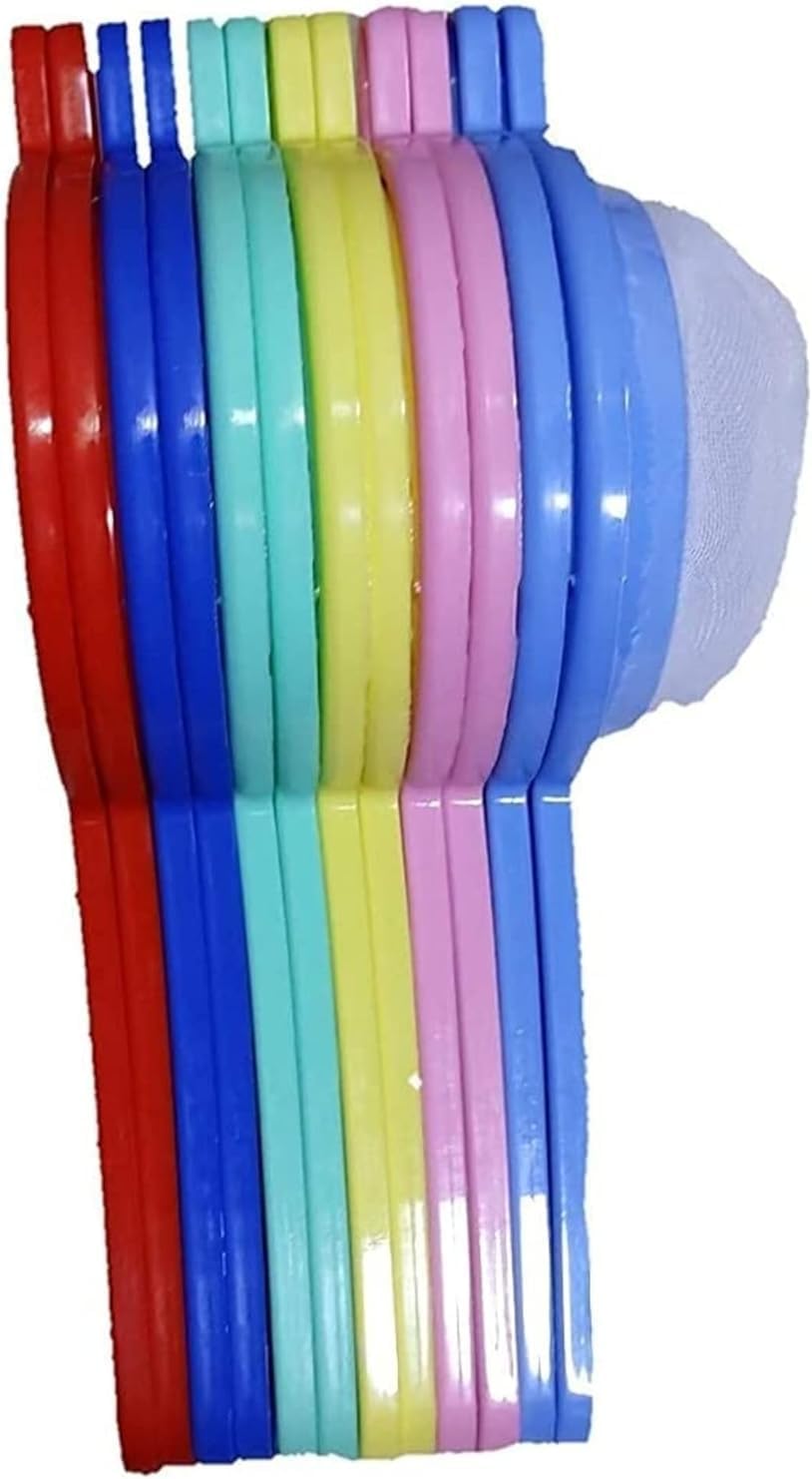 Plastic Chai Channi Tea Strainer Coffee Strainer Tea Filter Tea Accessories Kitchen Item- Pack of 12 Pcs, (Multicolor)