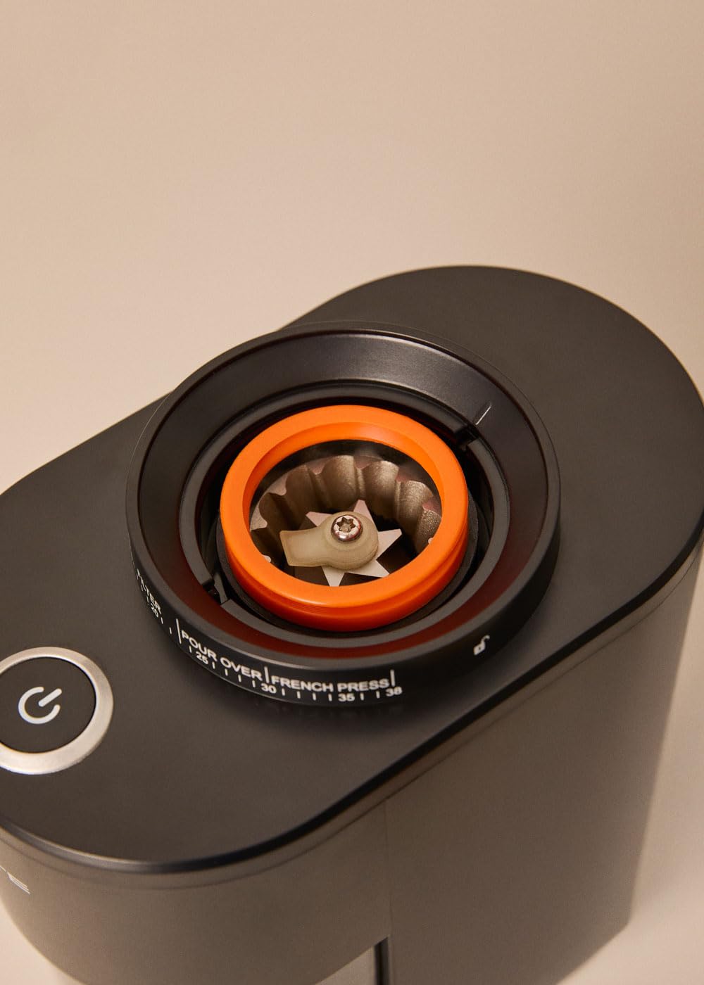 CREATE/COFFEE GRINDER STUDIO PRO/Macina caffè con contenitore nero/Capacità fino a 150g, 38 livelli di macinatura, sistema di sicurezza, 200W