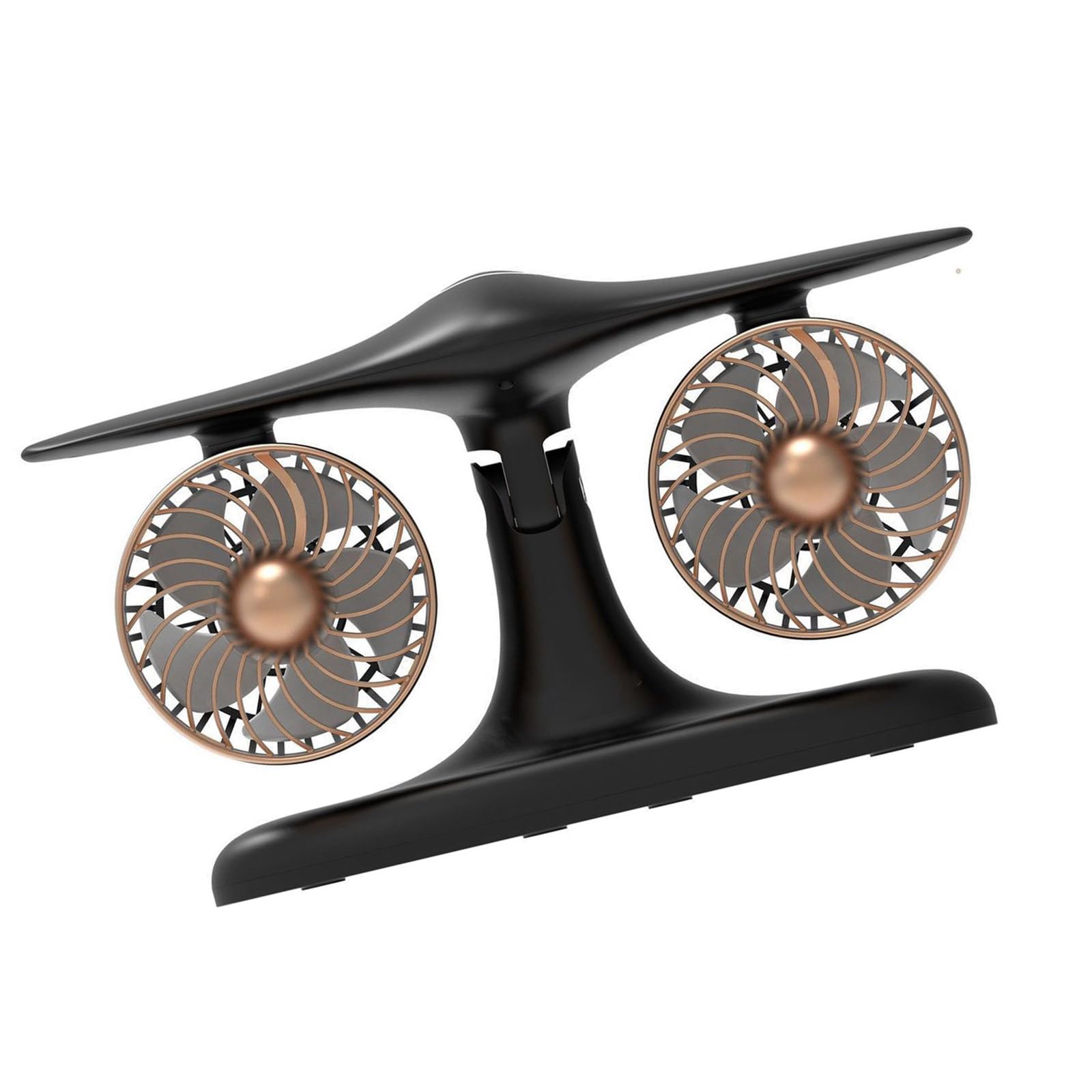 Uqezagpa Desk Fan 8000mAh Outdoor Fan Double Head Rechargeable Cooling Texture Suitable for Travel and Camping Decorative