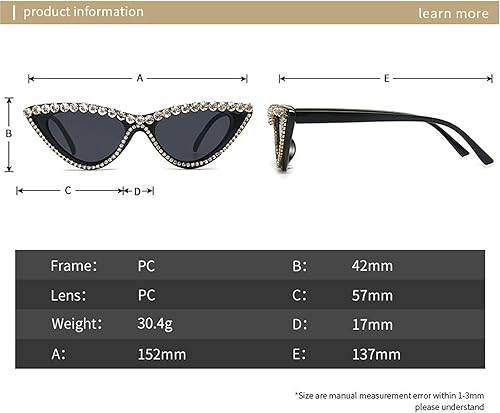 Miniatura 5 de Gafas de sol de lectura para exteriores con lentes completas, gafas de lectura para mujer con hermosos diamantes de imitación, marco pequeño, ojo de