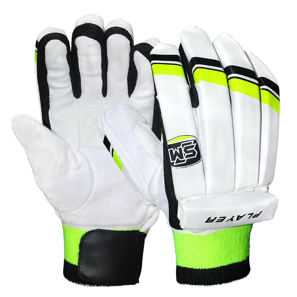 SM Cricket Batting Gloves - Player | Youth Right-Handed | White | Club Level Super Lightweight Protection | 1 Pair (B08GM7SNVM) Amazon Price History, Amazon Price Tracker