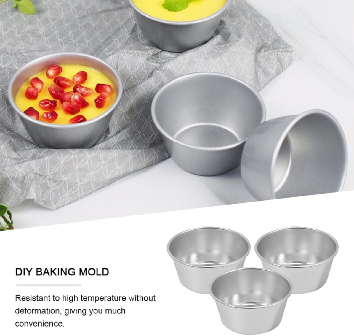 Uonlytech 3 Pcs Non Stick Cake Maker Mold High Carbon Steel for Muffins