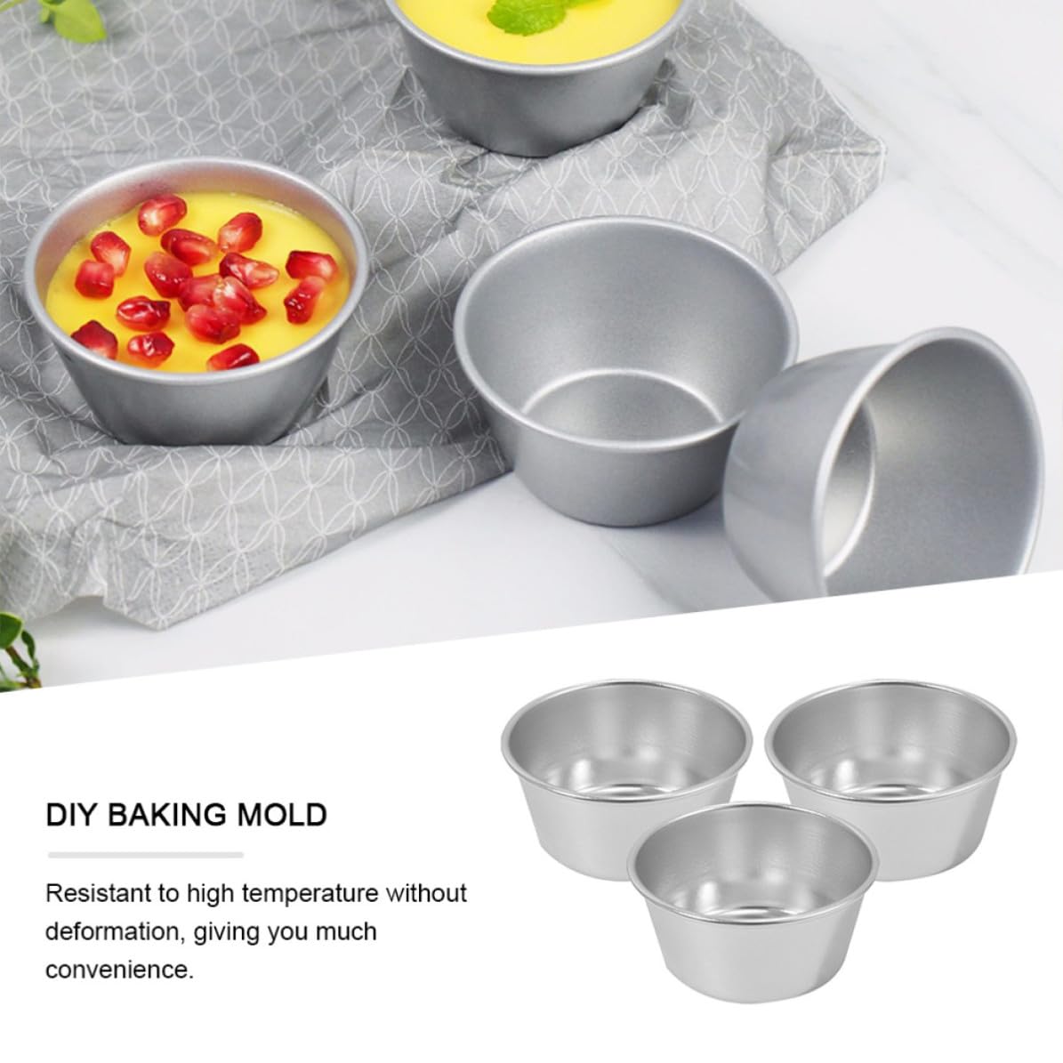 Toyvian 3 Pièces Moule à Pâtisserie Revêtement Antiadhésif en Acier à Haute Teneur en Carbone Résistant Corrosion et Haute Température, pour Pâtisserie Maison et Cuisson DIY