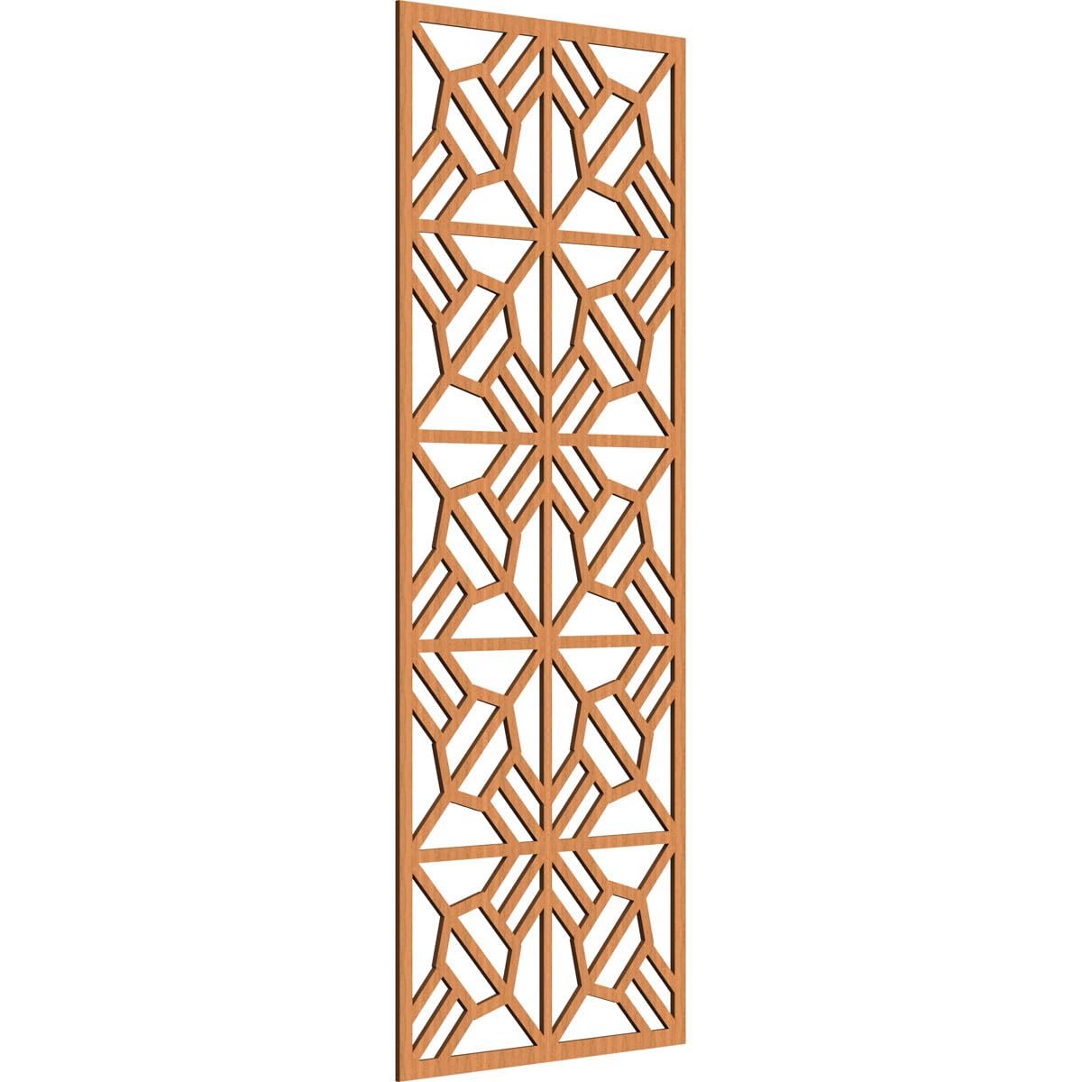 33 3/8"W x 84 3/8"H x 3/8"T Auburn Decorative Fretwork Wood Wall Panels, Cherry