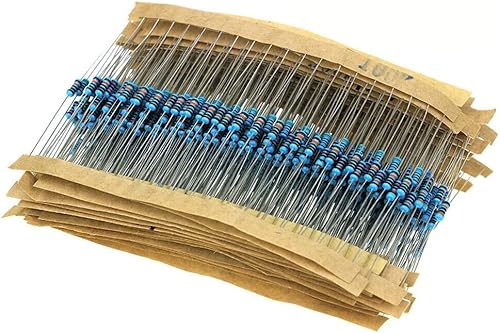 Miniatura 1 de Kit surtido de resistencias de película metálica de 1280 unidades, 64 valores, 1 ohmio - 10 M ohmios, 14 W