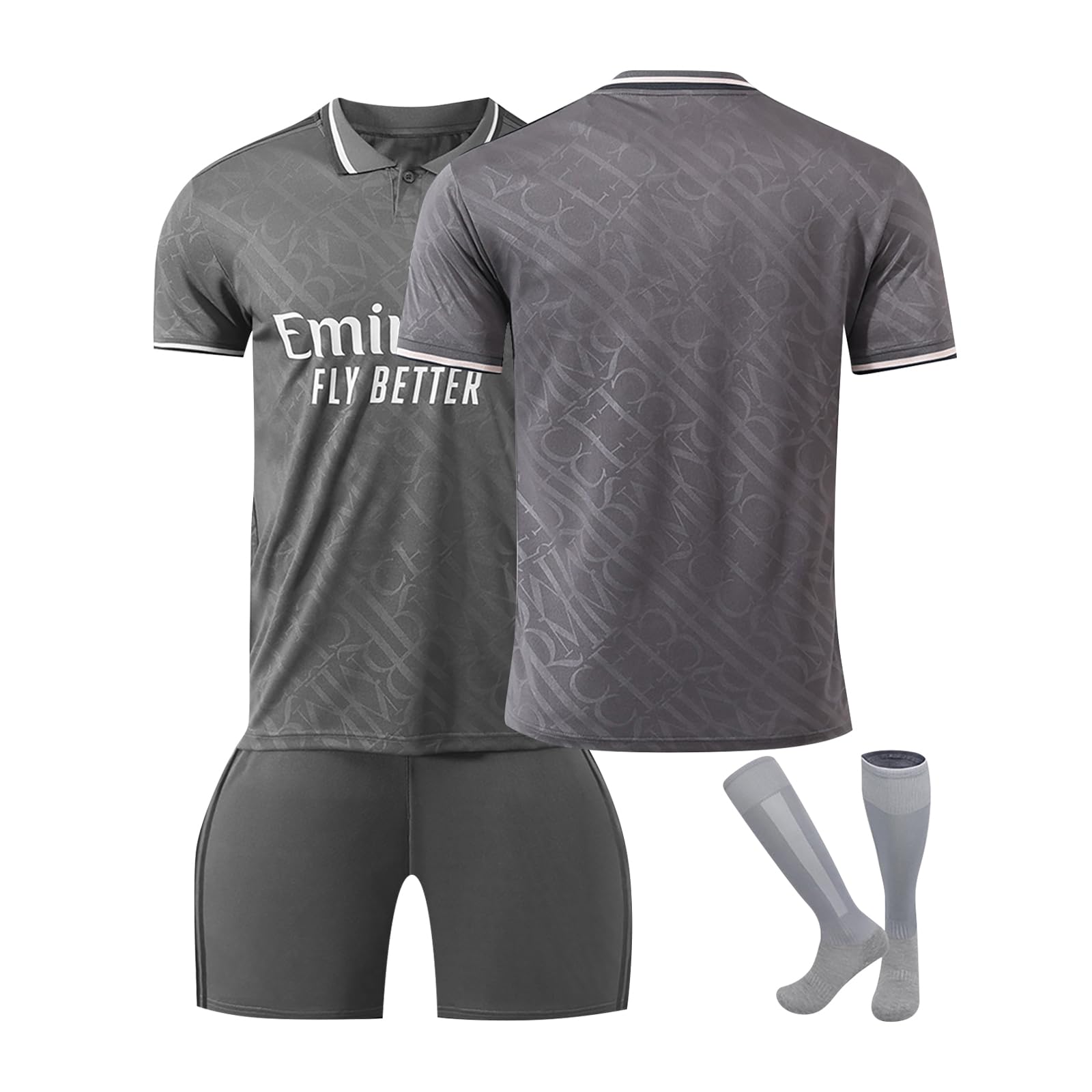 Camiseta Fútbol Madrid Personalizadas para Hombres Niño, equipación Fútbol DIY Nombre y Número con Conjunto Top Pantalón Corto y Calcetines Regalo de Fútbol