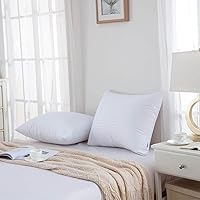 Vista 8 de Kingnex 4 unidades de protectores de almohada impermeables a prueba de plumas con cremallera en el lado largo, tamaño king. Juego de 4 fundas